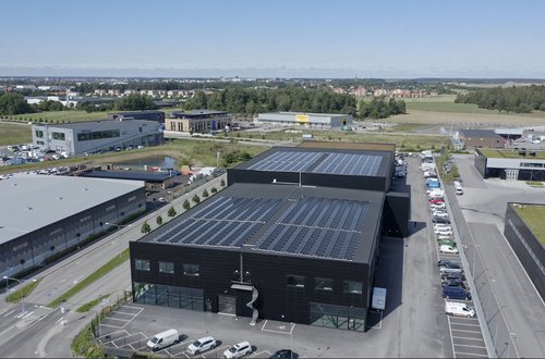 Commercial solar rooftop project in Uppsala, Sweden